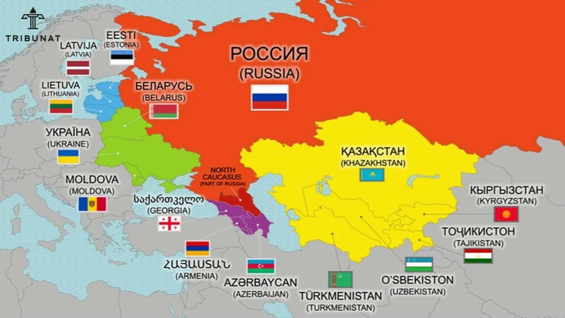 How many times have the constitutions changed in the countries of the former USSR?